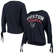 Add Houston Texans Touch by Alyssa Milano Women's On The Fly Long Sleeve T-Shirt - Navy To Your NFL Collection