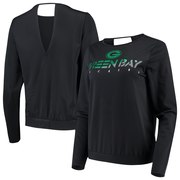 Add Green Bay Packers Touch by Alyssa Milano Women's Breeze Back Long Sleeve T-Shirt - Black To Your NFL Collection