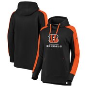 Add Cincinnati Bengals NFL Pro Line by Fanatics Branded Women's Iconic Color Block Pullover Hoodie – Black/Orange To Your NFL Collection