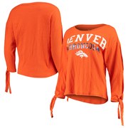 Add Denver Broncos Touch by Alyssa Milano Women's On The Fly Long Sleeve T-Shirt - Orange To Your NFL Collection