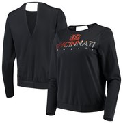 Add Cincinnati Bengals Touch by Alyssa Milano Women's Breeze Back Long Sleeve T-Shirt - Black To Your NFL Collection