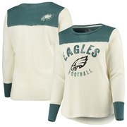 Add Philadelphia Eagles Touch by Alyssa Milano Women's Plus Size Fan Club Thermal Long Sleeve T-Shirt – White/Midnight Green To Your NFL Collection