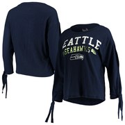 Add Seattle Seahawks Touch by Alyssa Milano Women's On The Fly Long Sleeve T-Shirt - College Navy To Your NFL Collection