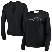 Add Houston Texans Touch by Alyssa Milano Women's Breeze Back Long Sleeve V-Neck T-Shirt - Black To Your NFL Collection