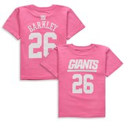 Add Saquon Barkley New York Giants Girls Preschool Player Mainliner Name & Number T-Shirt – Pink To Your NFL Collection