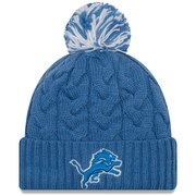 Add Detroit Lions New Era Women's Cozy Cable Cuffed Knit Hat – Blue To Your NFL Collection