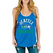 Add Seattle Seahawks Junk Food Women's Goal Line 1-Hit Ringer Tank Top - Royal To Your NFL Collection