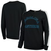 Add Carolina Panthers Junk Food Women's French Terry Contrast Panel Sweatshirt - Black To Your NFL Collection