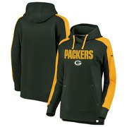 Order Green Bay Packers NFL Pro Line by Fanatics Branded Women's Iconic Color Block Pullover Hoodie – Green/Gold at low prices.