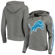 Add Detroit Lions Junk Food Women's Sunday Liberty Pullover Hoodie - Heathered Gray To Your NFL Collection