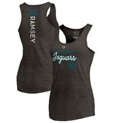 Add Jalen Ramsey Jacksonville Jaguars NFL Pro Line by Fanatics Branded Women's Resolute Tri-Blend Player Name & Number Tank Top - Black To Your NFL Collection