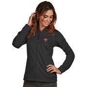 Add Tampa Bay Buccaneers Women's Antigua Full-Zip Golf Jacket - Charcoal To Your NFL Collection