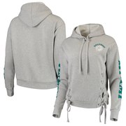 Add Miami Dolphins Junk Food Women's Fashion Fleece Pullover Hoodie - Heathered Gray To Your NFL Collection