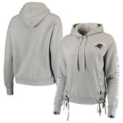 Add Carolina Panthers Junk Food Women's Fashion Fleece Pullover Hoodie - Heathered Gray To Your NFL Collection