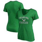 Add Philadelphia Eagles NFL Pro Line by Fanatics Branded Women's Vintage Victory Arch V-Neck T-Shirt – Green To Your NFL Collection