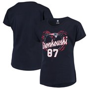 Add Rob Gronkowski New England Patriots Girls Youth Sonic Heart Player Name & Number Dolman T-Shirt - Navy To Your NFL Collection