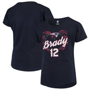 Add Tom Brady New England Patriots Girls Youth Sonic Heart Player Name & Number Dolman T-Shirt - Navy To Your NFL Collection