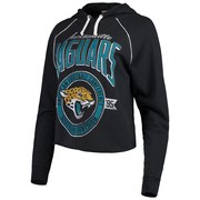 Add Jacksonville Jaguars Junk Food Women's Team Logo Cropped Raglan Pullover Hoodie – Black To Your NFL Collection