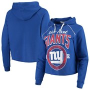 Add New York Giants Junk Food Women's Team Logo Cropped Raglan Pullover Hoodie – Royal To Your NFL Collection