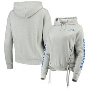 Add Detroit Lions Junk Food Women's Fashion Fleece Pullover Hoodie - Heathered Gray To Your NFL Collection