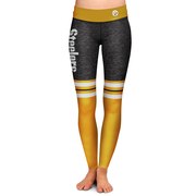 Add Pittsburgh Steelers Women's Colorblock Stripe Leggings - Black To Your NFL Collection