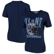 Add Tennessee Titans Junk Food Women's Fashion Cut Out V-Neck T-Shirt – Navy To Your NFL Collection