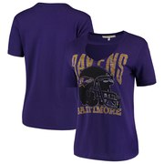 Add Baltimore Ravens Junk Food Women's Fashion Cut Out V-Neck T-Shirt – Purple To Your NFL Collection