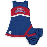 Add New York Giants Girls Preschool Cheer Captain Jumper Dress – Royal/Red To Your NFL Collection