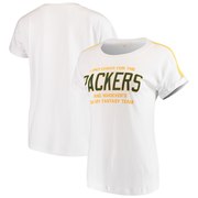 Add Green Bay Packers Junk Food Women's Cheer Rolled Sleeves T-Shirt – White/Yellow To Your NFL Collection