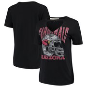 Add Arizona Cardinals Junk Food Women's Fashion Cut Out V-Neck T-Shirt – Black To Your NFL Collection