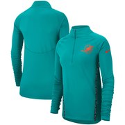 Miami Dolphins Nike Women's Core Half-Zip Pullover Jacket - Aqua