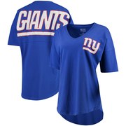 Add New York Giants NFL Pro Line by Fanatics Branded Women's Spirit Jersey Goal Line V-Neck T-Shirt - Royal To Your NFL Collection