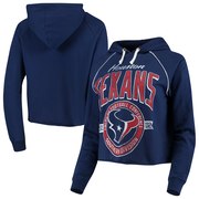 Add Houston Texans Junk Food Women's Team Logo Cropped Raglan Pullover Hoodie – Navy To Your NFL Collection