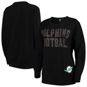 Add Miami Dolphins G-III 4Her by Carl Banks Women's Superstar Pullover Sweatshirt – Black To Your NFL Collection