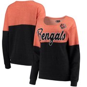 Add Cincinnati Bengals 5th & Ocean by New Era Women's Fleece Tri-Blend Sweatshirt - Orange/Black To Your NFL Collection