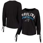 Add Carolina Panthers Touch by Alyssa Milano Women's On The Fly Long Sleeve T-Shirt - Black To Your NFL Collection