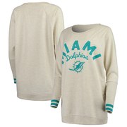 Add Miami Dolphins Touch by Alyssa Milano Women's Backfield Sweatshirt – Cream To Your NFL Collection