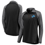Add Detroit Lions NFL Pro Line by Fanatics Branded Women's Made To Move Color Blast Quarter-Zip Pullover Jacket – Black To Your NFL Collection