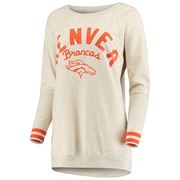 Add Denver Broncos Touch by Alyssa Milano Women's Backfield Sweatshirt – Cream To Your NFL Collection