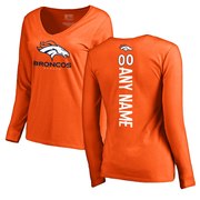 Add Denver Broncos NFL Pro Line Women's Personalized Backer Long Sleeve T-Shirt - Orange To Your NFL Collection