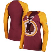 Add Washington Redskins Majestic Women's Long Sleeve Lace-Up V-Neck T-Shirt - Burgundy/Gold To Your NFL Collection