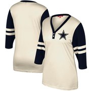 Add Dallas Cowboys Mitchell & Ness Women's Shoot Out Henley 3/4-Sleeve V-Neck T-Shirt – Cream To Your NFL Collection