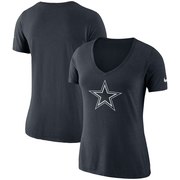 Add Dallas Cowboys Nike Women's Historic Logo 2.0 Tri-Blend Mid V-Neck T-Shirt - Navy To Your NFL Collection