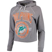 Add Miami Dolphins Junk Food Women's Team Logo Cropped Raglan Pullover Hoodie – Gray To Your NFL Collection