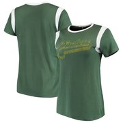 Add Green Bay Packers Junk Food Women's Retro Sport T-Shirt – Green/White To Your NFL Collection