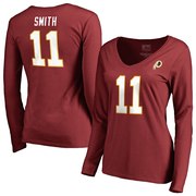 Add Alex Smith Washington Redskins NFL Pro Line by Fanatics Branded Women's Authentic Stack Name & Number V-Neck Long Sleeve T-Shirt – Burgundy To Your NFL Collection