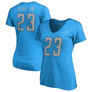 Add Darius Slay Jr. Detroit Lions NFL Pro Line by Fanatics Branded Women's Team Authentic Stack Name & Number V-Neck T-Shirt – Blue To Your NFL Collection