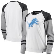 Add Detroit Lions '47 Women's Match Distressed Raglan T-Shirt - Heathered Gray To Your NFL Collection