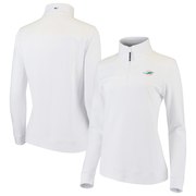 Miami Dolphins Vineyard Vines Women's Shep Shirt Quarter-Zip Pullover Jacket – White