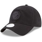 Add Pittsburgh Steelers New Era Women's Black on Black Core Classic 9TWENTY Adjustable Hat To Your NFL Collection